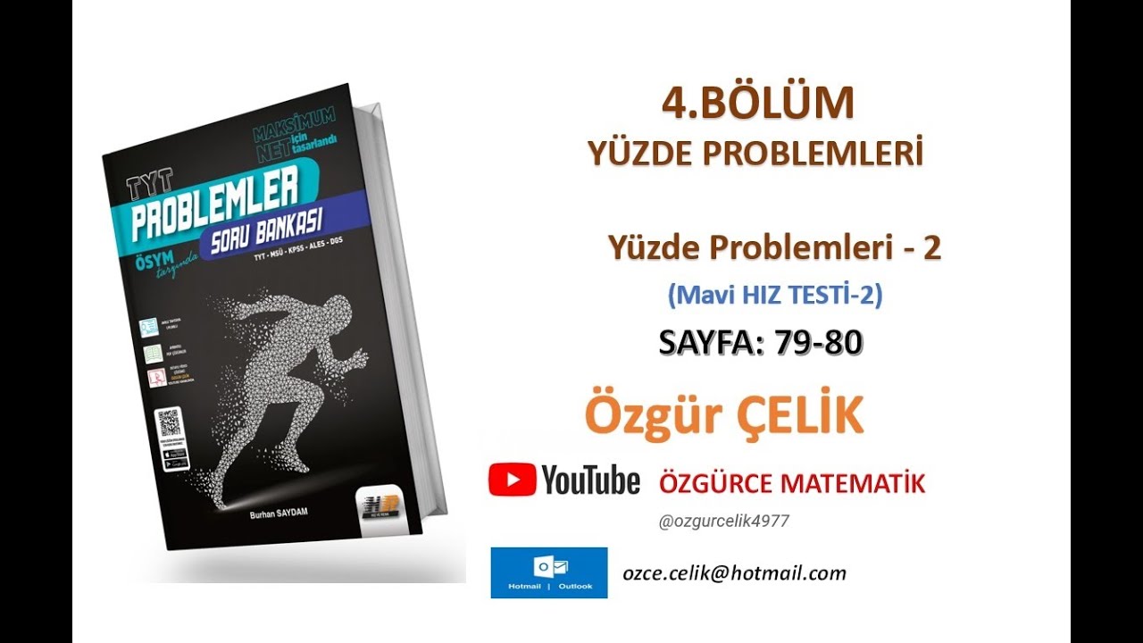 Hız ve Renk TYT Problem-Yüzde Problemleri 2 (Mavi Hız Testi 2) (sayfa: 79-80)