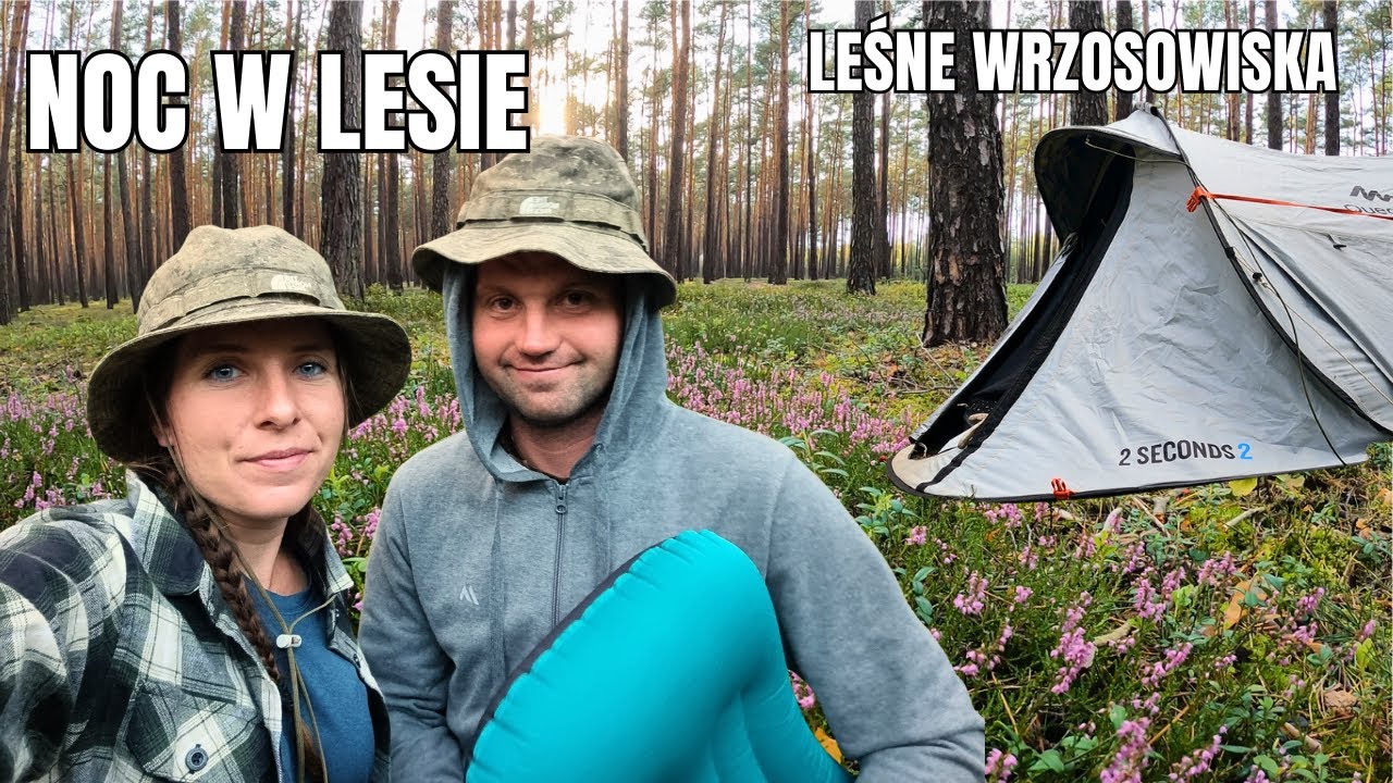 Jesienny biwak, leśne wrzosowiska, nocny gość i kuchenka tytanowa