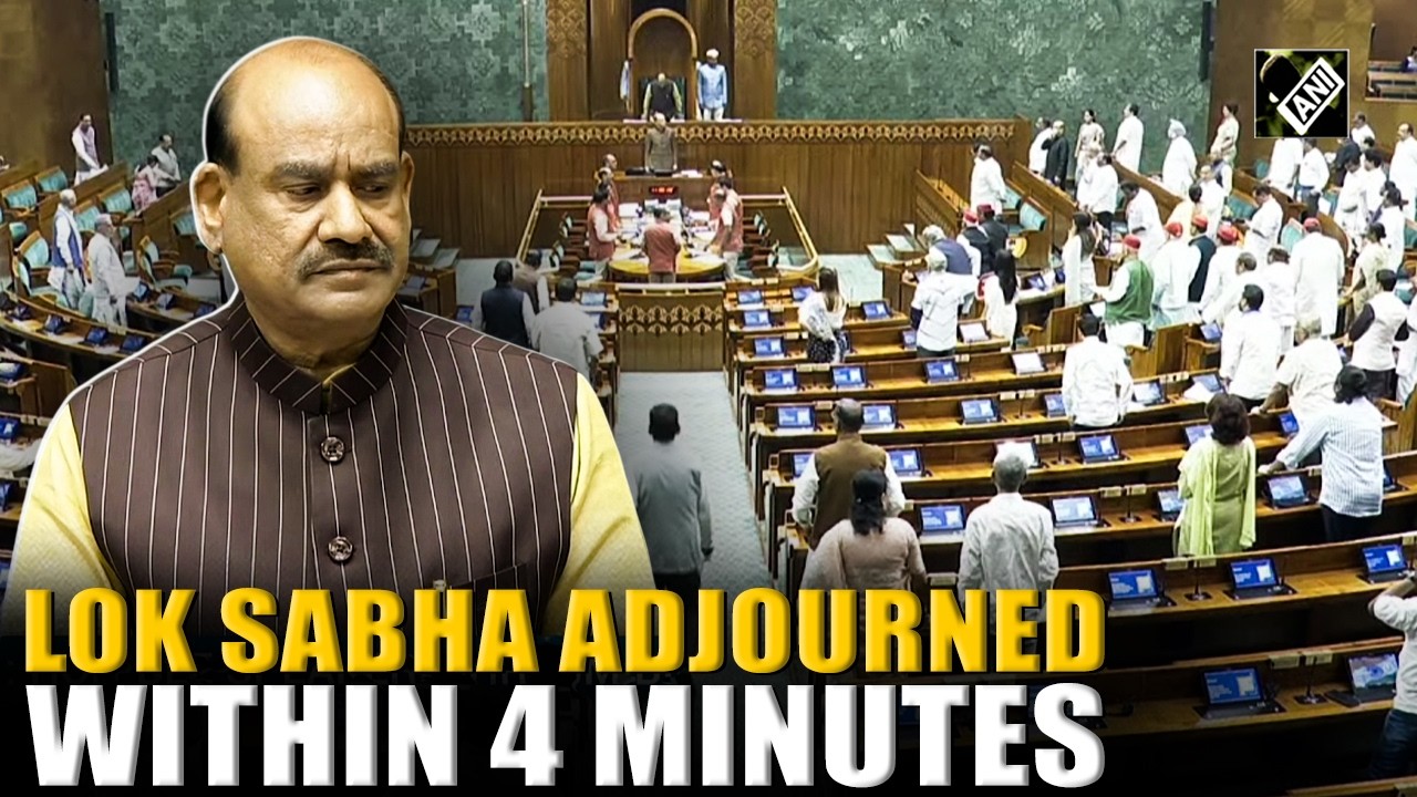 Lok Sabha adjourned within 4 minutes as Oppn insists on HM Amit Shah&rsquo;s statement