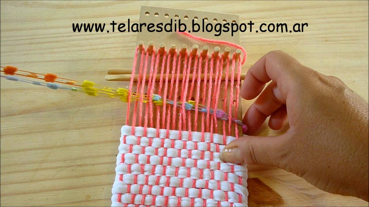 como tejer con el telar bolsito d.i.b