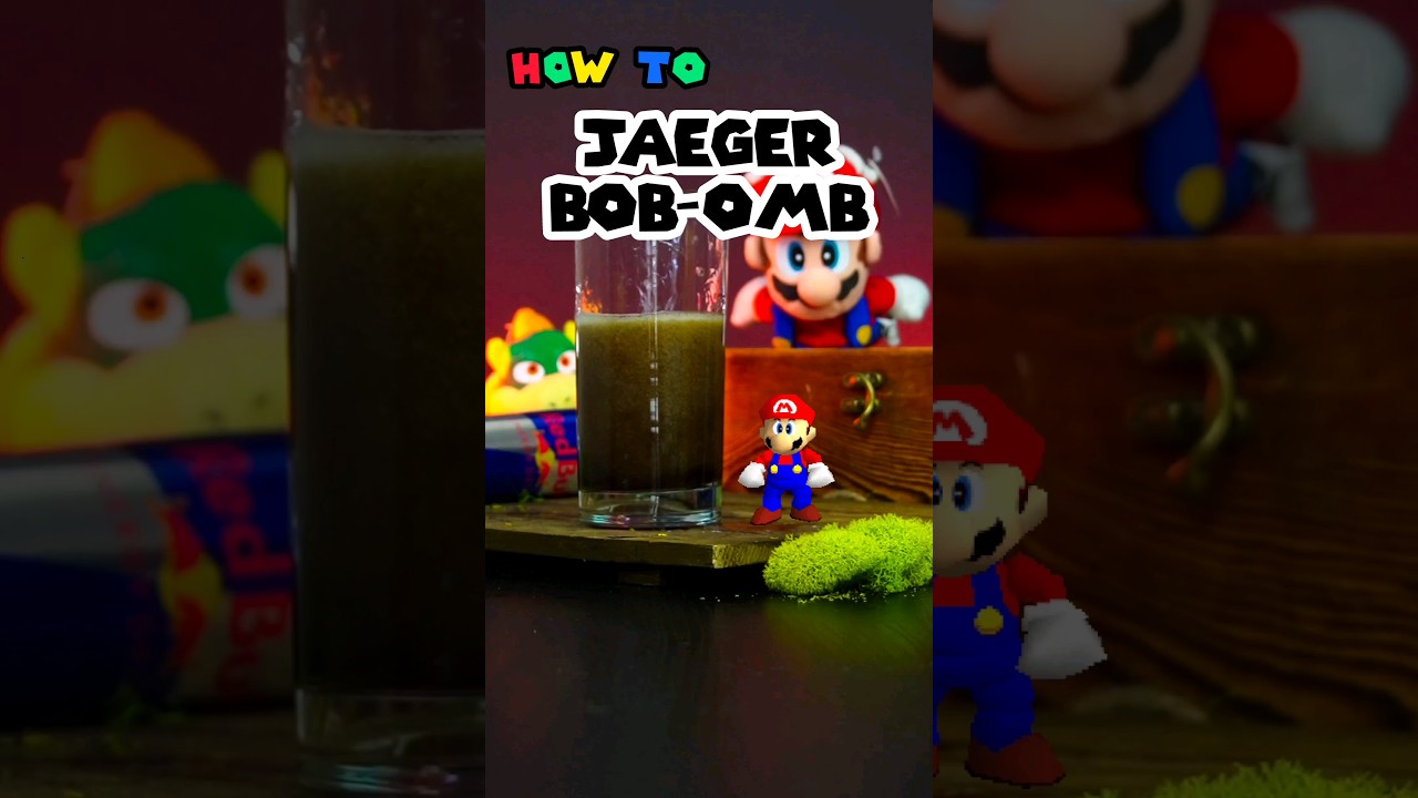 Jaeger Bob-Omb (Cocktail Inspired by Super Mario)