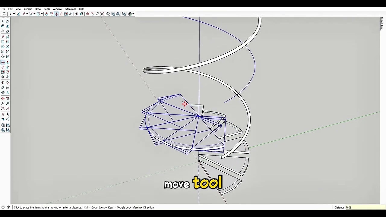 Perfect Spiral Handrail in SketchUp — No Plugins, Just Smart Tools!