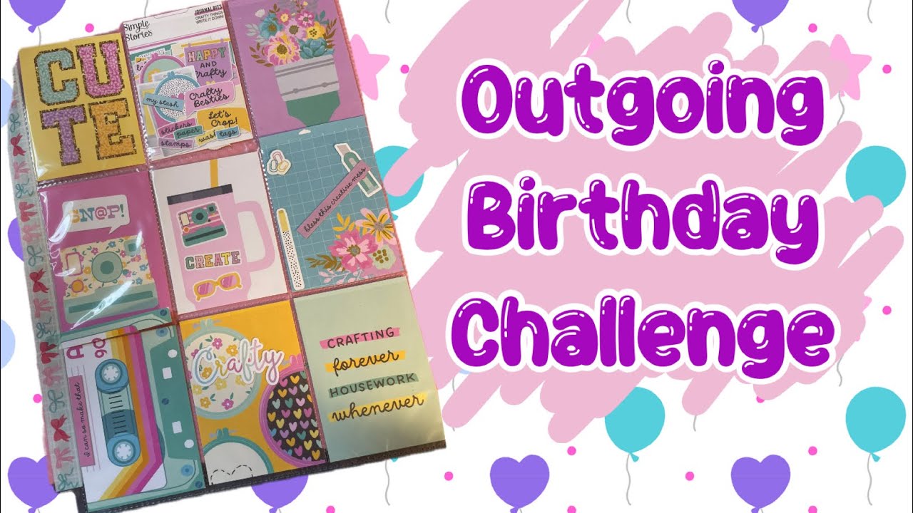 Outgoing Birthday Challenge Crafty Pocket Letter for @craftingtocope using #simplestories girlie