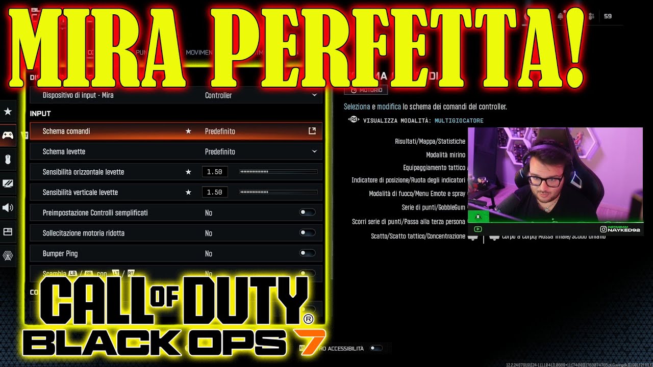 LE IMPOSTAZIONI MIGLIORI DI MIRA DA PAD SU BLACK OPS 7!