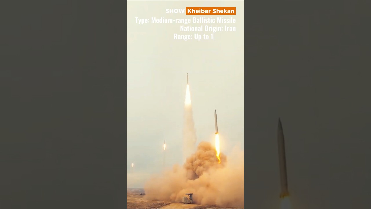 Iranian KHAIBAR SHIKAN Missile Launch at Israel Military Base