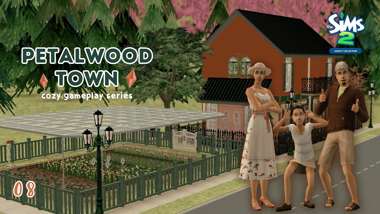 08. The ultimate Petalwood household with flower farm and shop 🌹| Sims 2 Cozy Longplay No Commentary