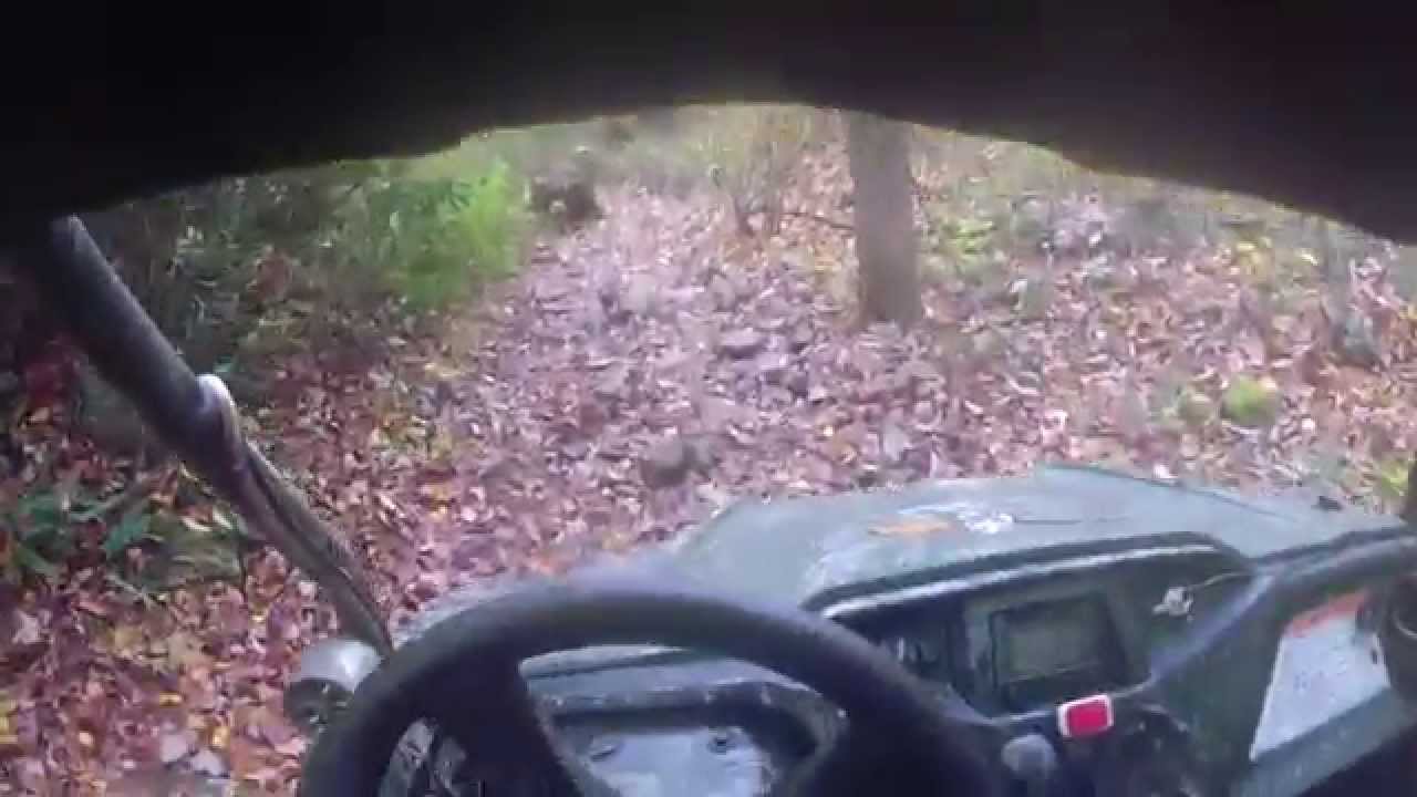 Honda Pioneer 500 going down very steep hill in WV