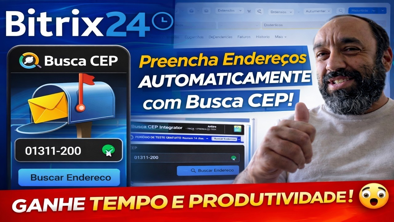 🚀 Endereços Automaticamente no Bitrix24 com o Busca CEP! 😱 Ganhe Tempo e Produtividade #Bitrix24