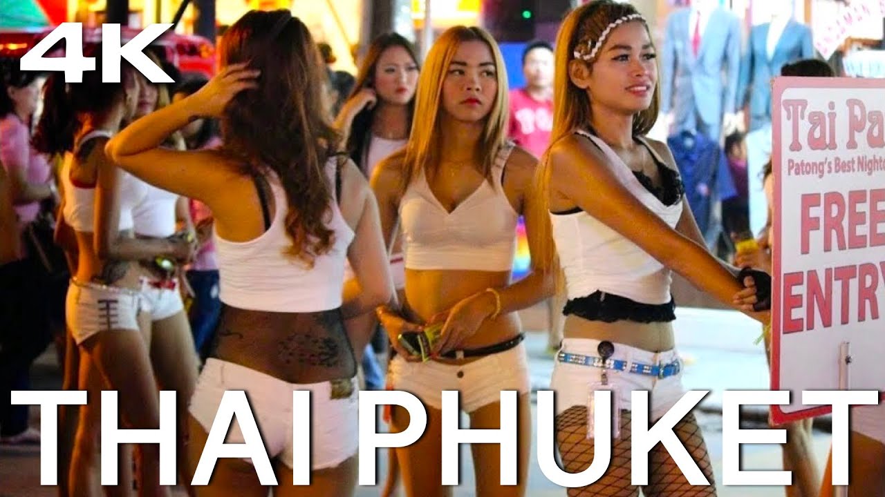 Patong Beach. Thailand. Phuket. 4K Walk. Nightlife