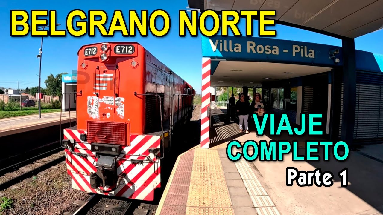 🚂LA NARANJA MECÁNICA🚂😎 VIAJÉ DESDE RETIRO A VILLA ROSA BELGRANO NORTE FERROVIAS LOCOMOTORA G22 E 712