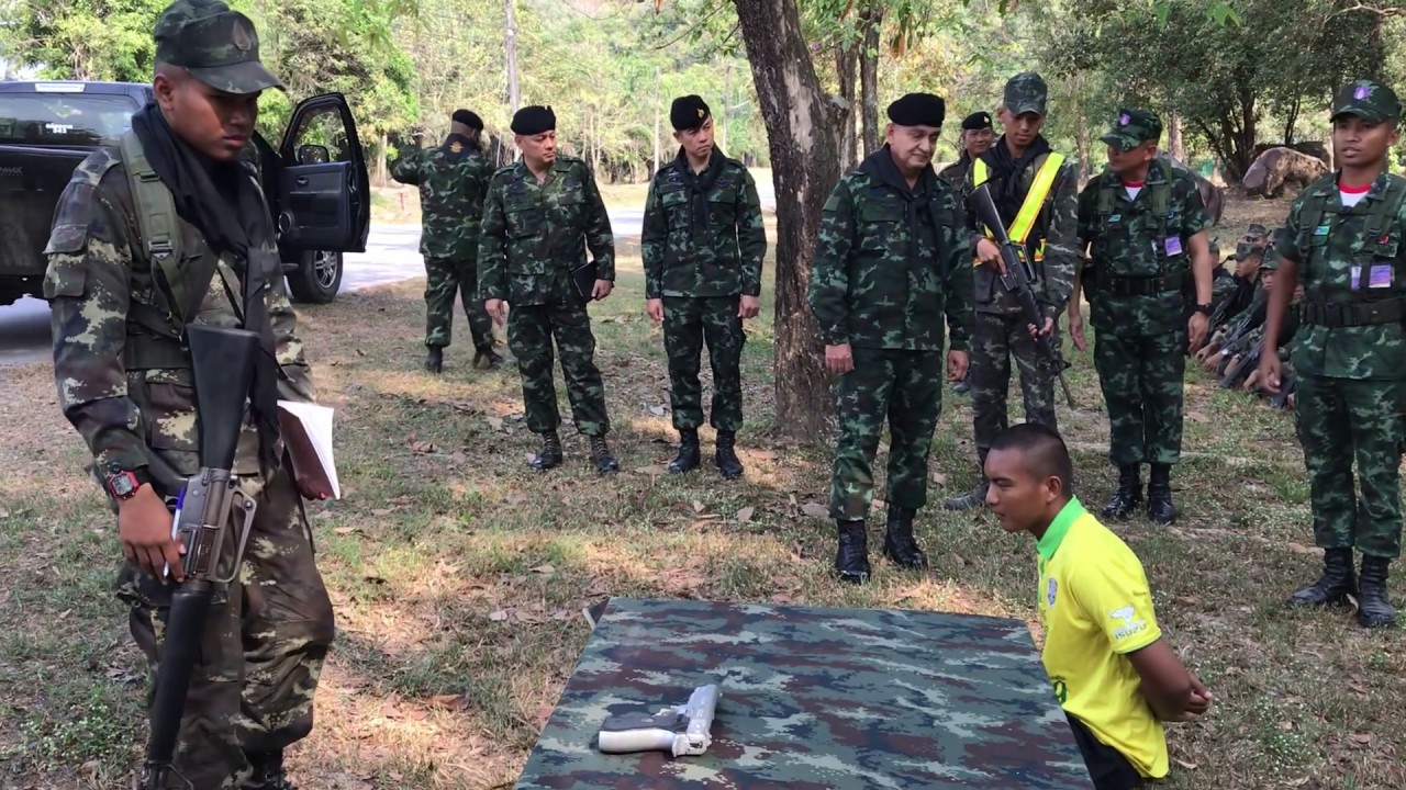 นชท.57 ฝึกภาคสนาม @ปราจีน [การตั้งจุดตรวจ] Train to arrest the culprit #थाई मिलिट्री