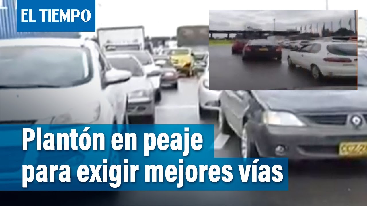 Residentes de Funza y Mosquera generaron un interminable tranc&oacute;n en el peaje r&iacute;o Bogot&aacute; | El Tiempo