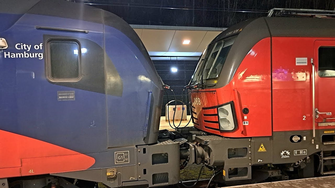 Feldkirch: ÖBB Vectron Rh1293 von nun an auch am Nightjet 446/ 447 Wien Autoreisezug, & Beifang