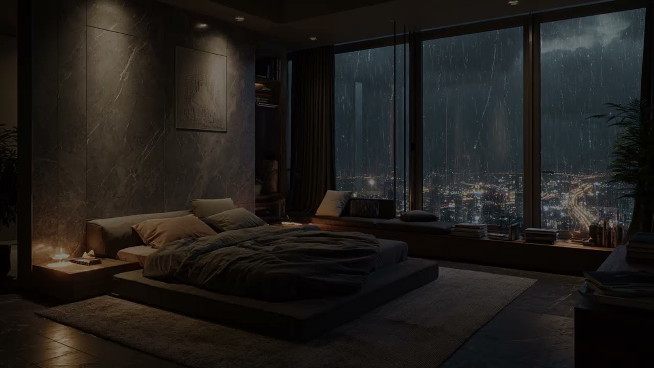 Rain settles over half lit avenues ✨ until distance feels shorter than intention