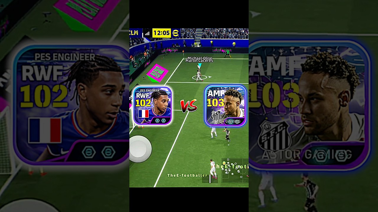 Блиц-керлинг | Бесплатно Олисе против Неймара | Матч дивизиона | #efootball #pes #neymar #shorts