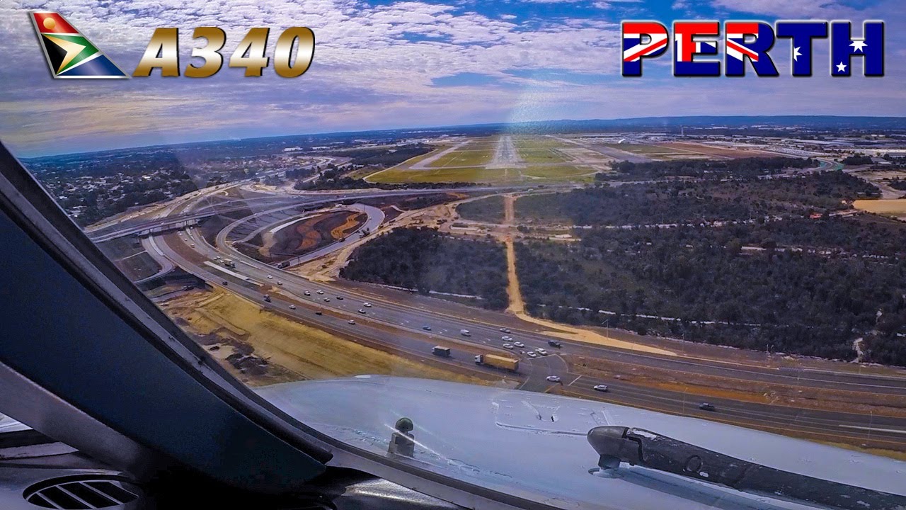 Final Approach into PERTH - Pilotsview Airbus A340