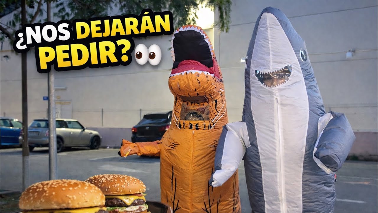 🍔¡Un dinosaurio ataca un coche del Burger King!😱🍟