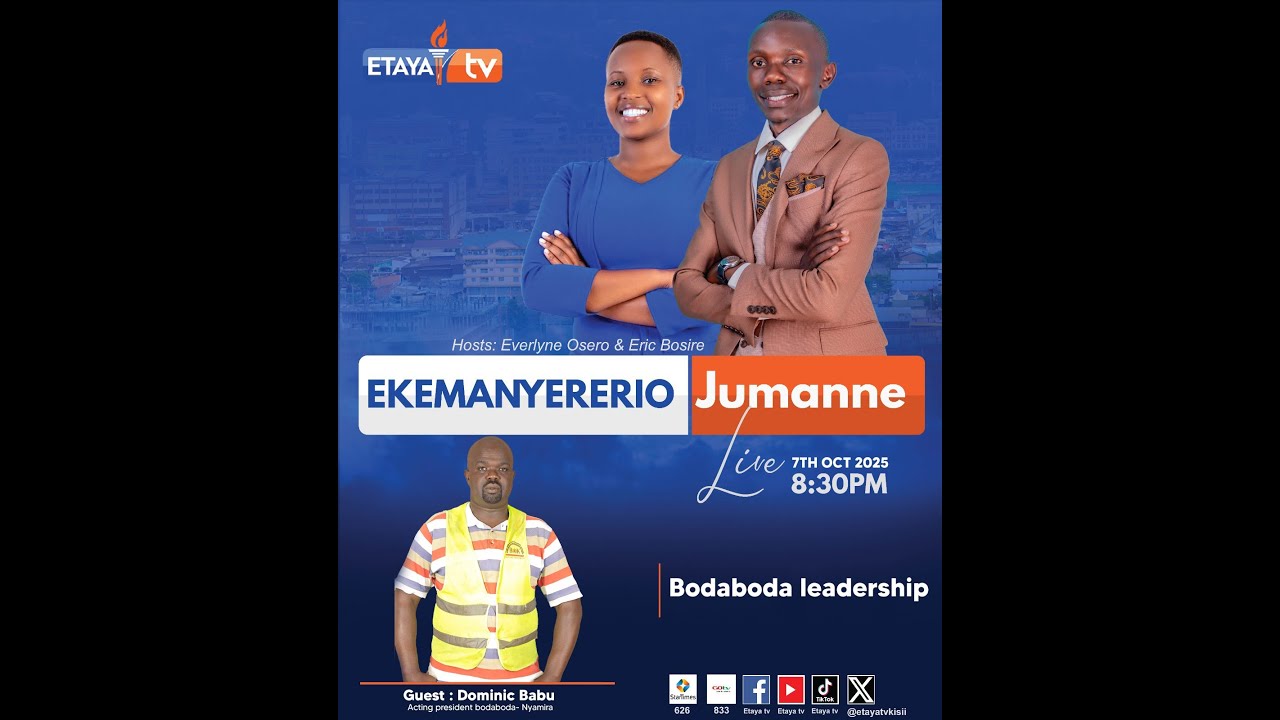 LIVE|| BodaBoda Leadership One On One With Dominic Babu, ACTING PRESIDENT BODABODA - NYAMIRA