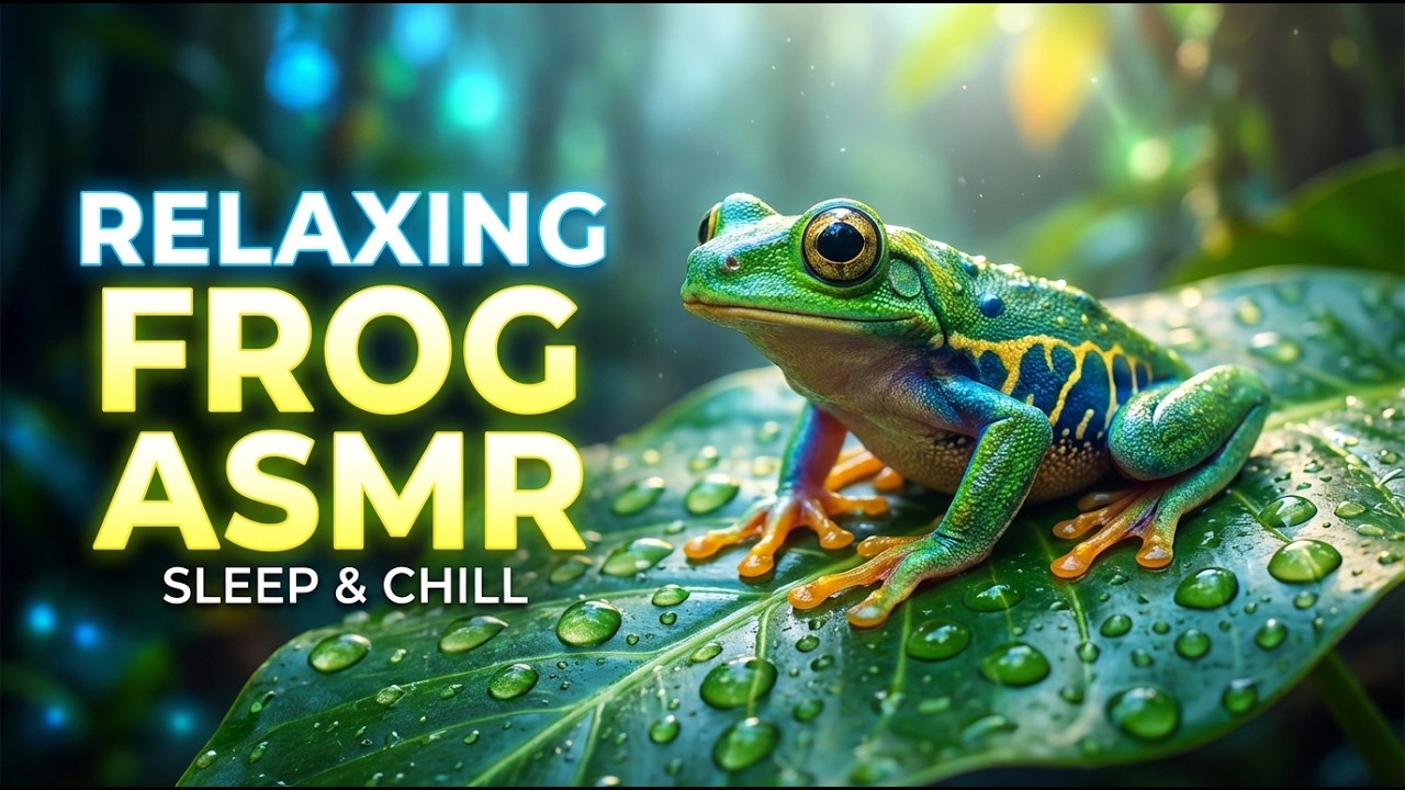 RELAXING FROG ASMR 🐸 Sleep & Chill Rainforest Sounds #FrogASMR #RainforestASMR