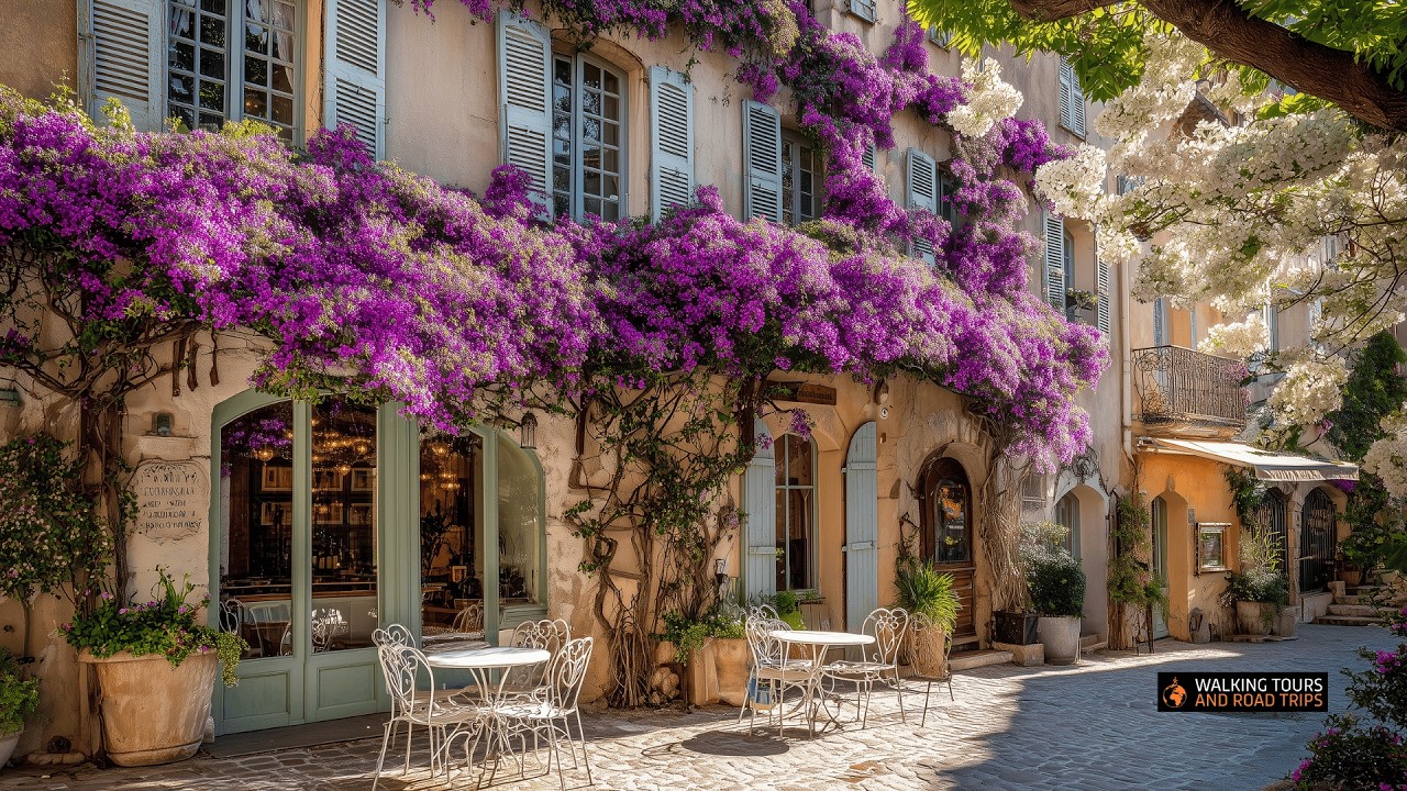 Grimaud France 4K Most Beautiful Medieval Flower Village on the French Riviera