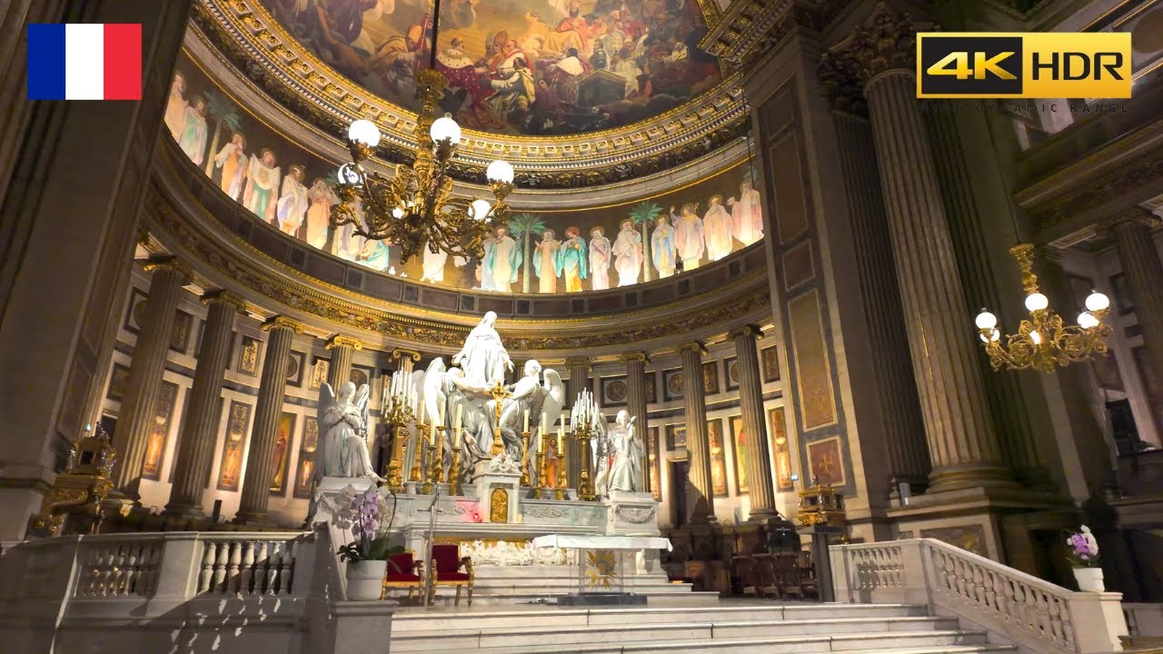 Inside Paris Église de la Madeleine Walking Tour (4K HDR 60fps)