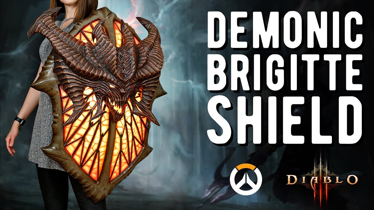 I built a massive DIABLO shield with LIGHTS and SMOKE!