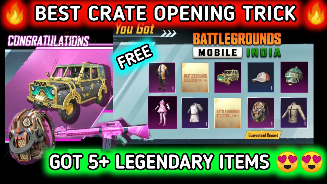 BEST CRATE OPENING TRICK IN BGMI 🔥 NEW PREMIUM CRATE OPENING 🔥 FREE PREMIUM CRATE COUPON OPENING