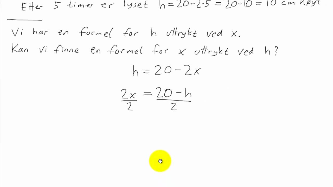 Matematikk 1P - 031 - Omforming av formler