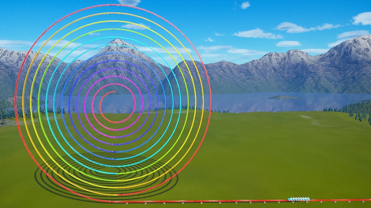 Rainbow Spiral Loop Roller Coaster – Planet Coaster
