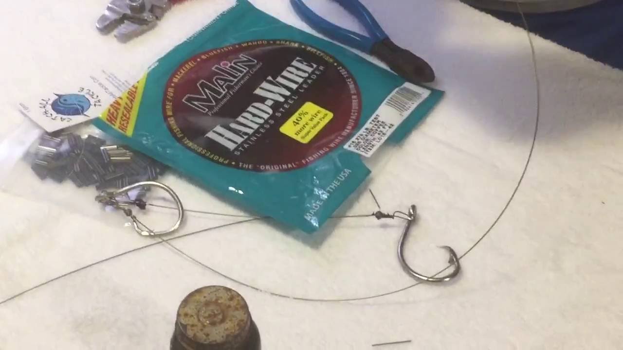 DOUBLE HOOK RIG SHARK WIRE & BAIT BEST FISHING TECHNIQUES