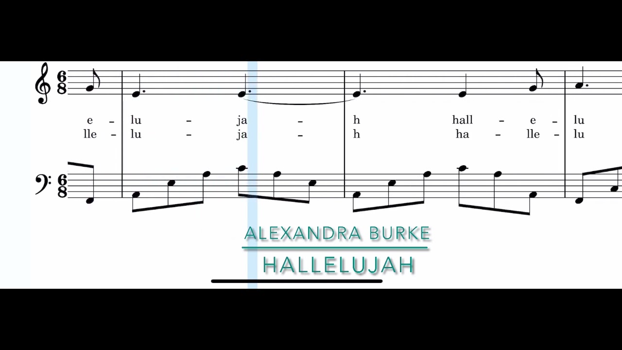 HALLELUJAH - ALEXANDRA BURKE/ LEONARD COHEN - PIANO TUTORIAL FREE MUSIC SHEET