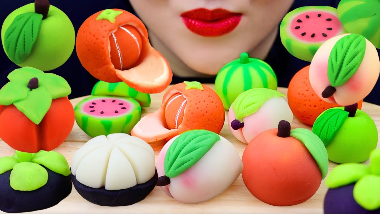 WAGASHI FRUIT MOCHI ASMR: IRRESISTIBLE EATING SOUNDS | MUKBANG | KLE ASMR