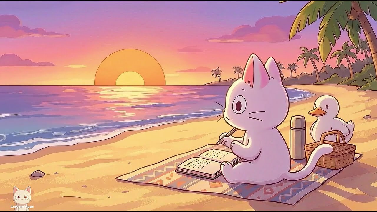Lofi Piano Music for Study and Work - Relax with My Cat - Beats to relax/study