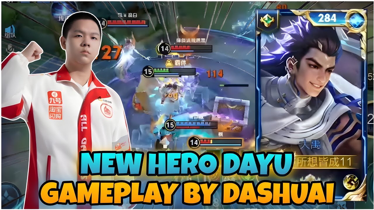 AG DASHUAI TRIES THE NEW HERO DAYU 😱 FROM A TERRIBLE START TO A CRAZY GAME | HONOR OF KINGS