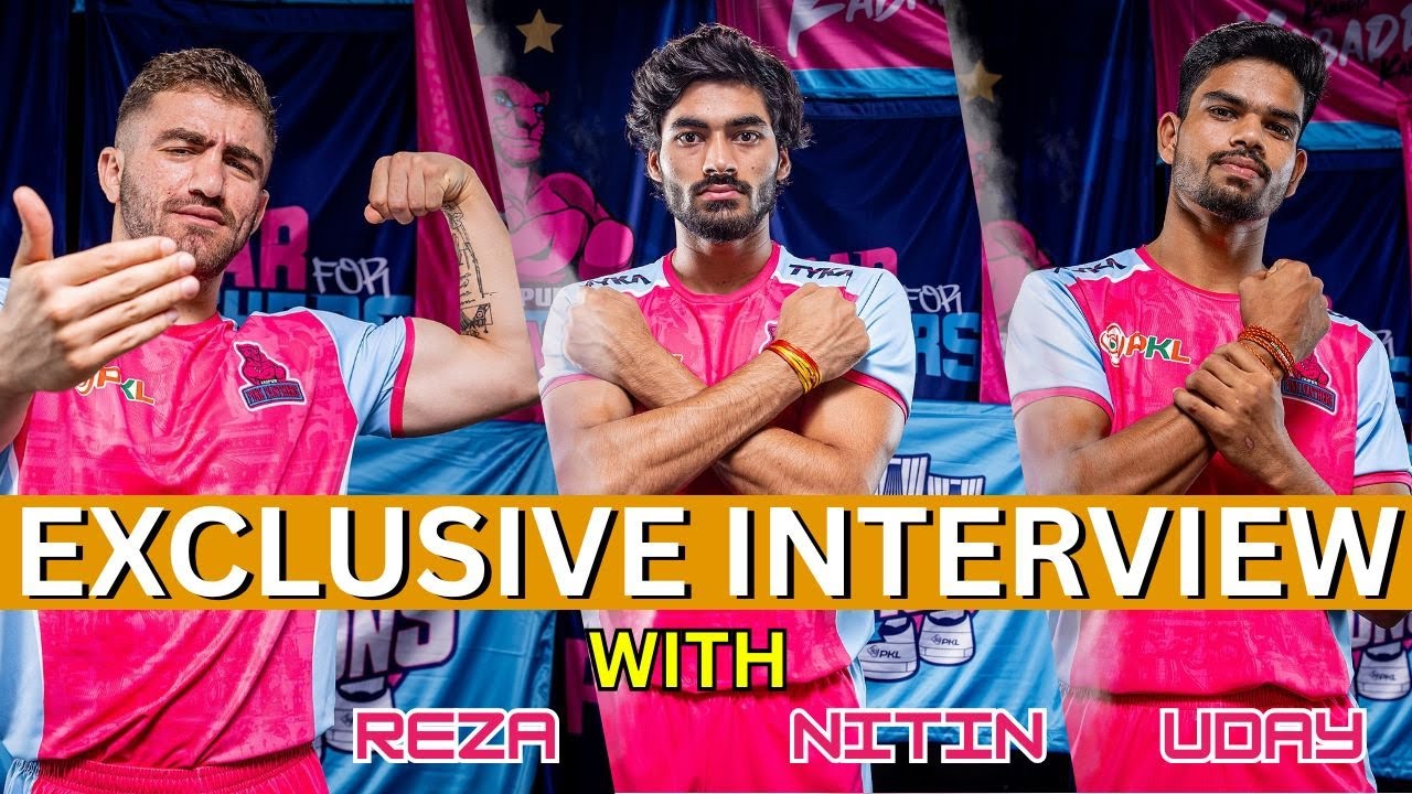 Exclusive Interview with Jaipur Pink Panthers Players FT. Nitin Kumar, Reza Mir Bagheri #prokabaddi