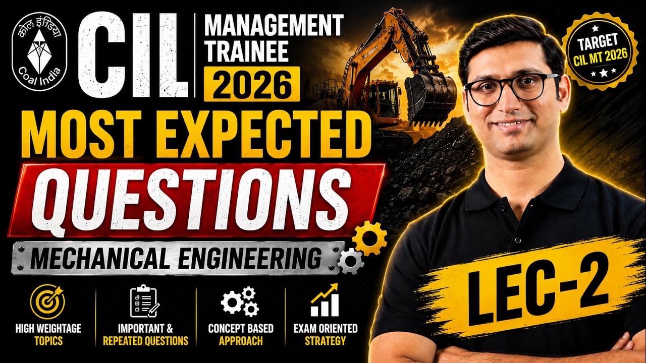 CIL MT 2026  Most Expected Questions | Mechanical Engineering | LEC-2 | Must Practice!