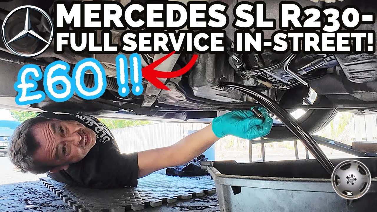 Mercedes SL R230 Full Service In Street Only £60! Oil + Oil Filter + Air Filter