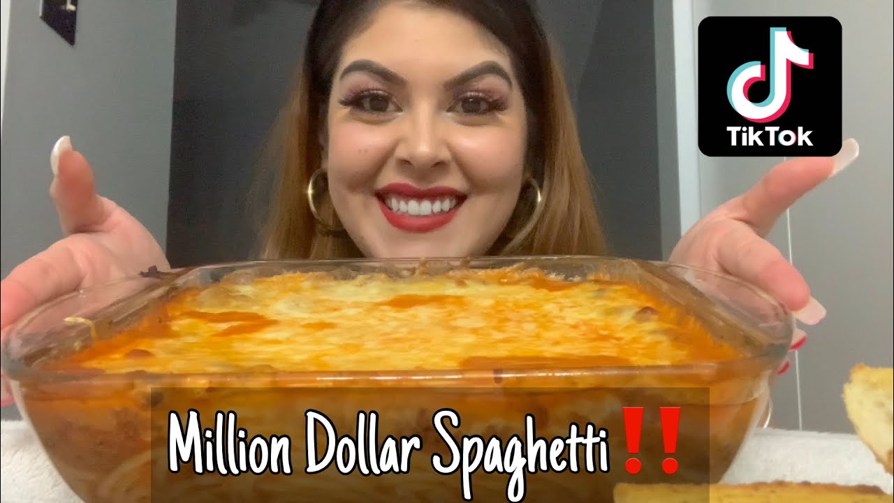TIKTOCK VIRAL MILLION DOLLAR SPAGHETTI MUKBANG | EATING SHOW #mukbang #food #viral #spaghetti #asmr