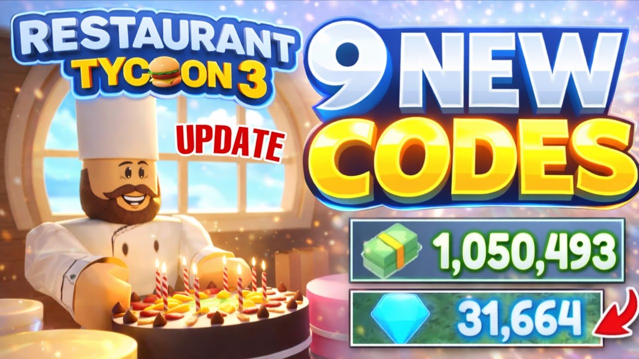 ⚠️UPDATE!⚡[CODES]⚠️RESTAURANT TYCOON 3 ROBLOX CODES 2026 - RT 3 CODES