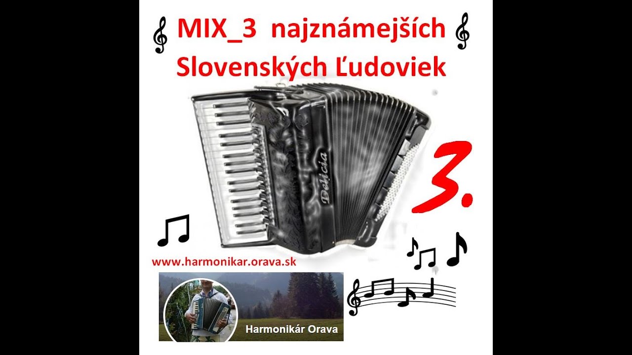 MIX_3 Zbierka Najznámejších Slovenských Ľudoviek od Harmonikár.Orava.sk Heligonka +Akordeon a Spev
