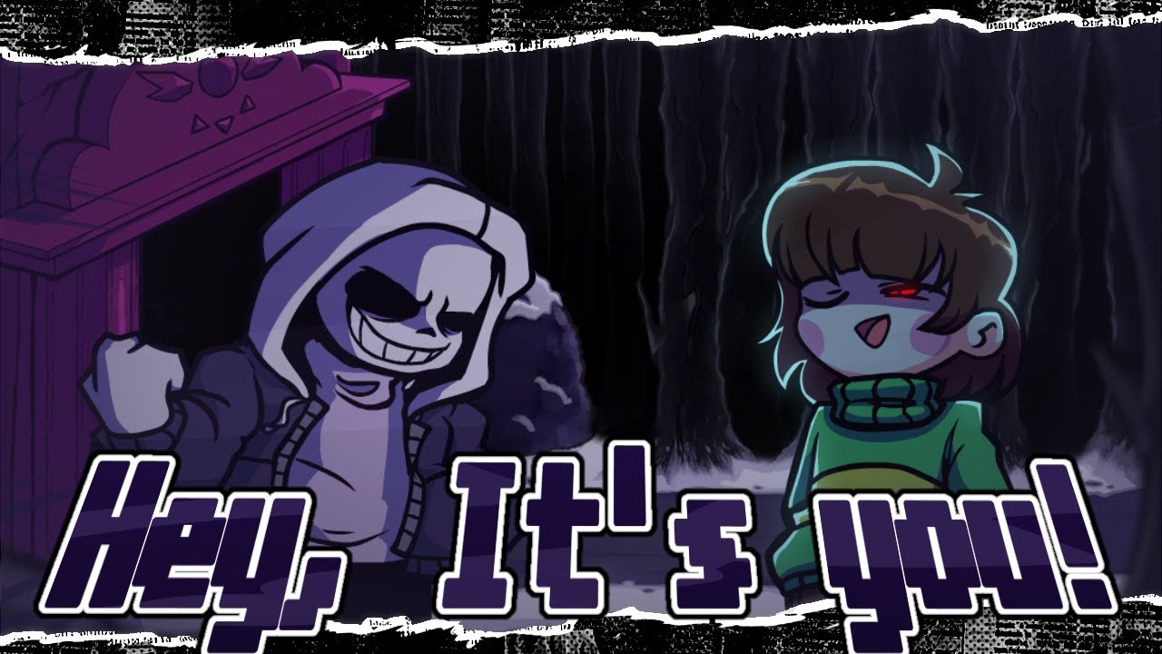 🔥FNF vs Mario's Madness V2 - Hey, it's you! / It's a me! | But Sans and Chara sings it🔥