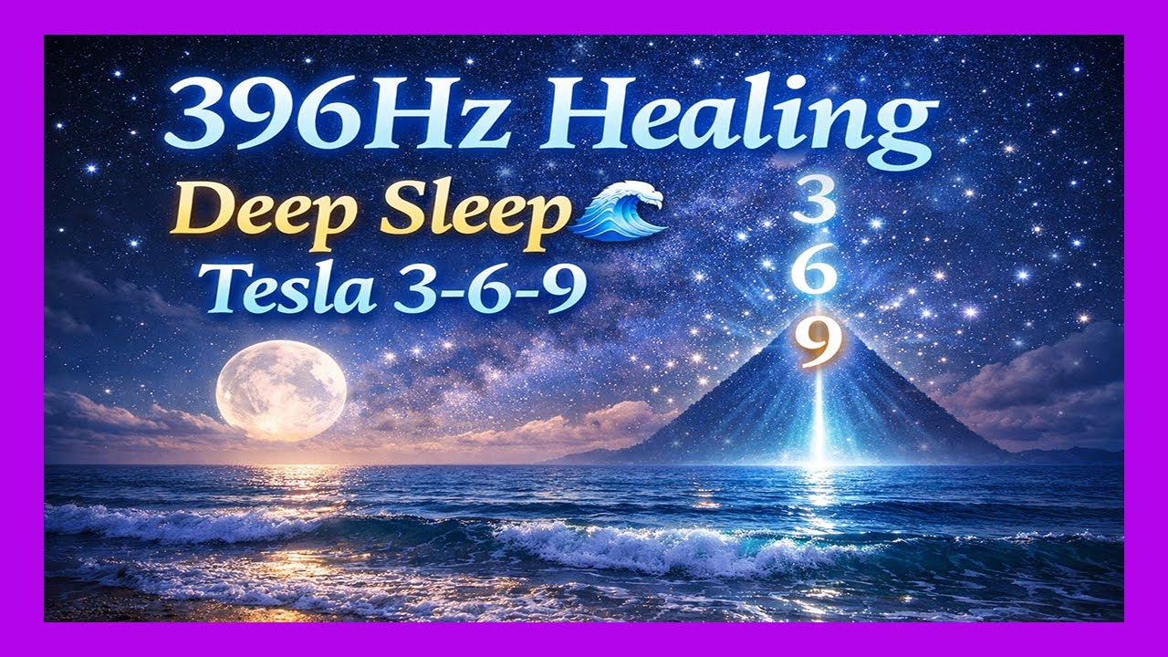 396Hz Healing Meditation 🌊 Ocean Sounds for Deep Sleep & Emotional Release ✨ No ads