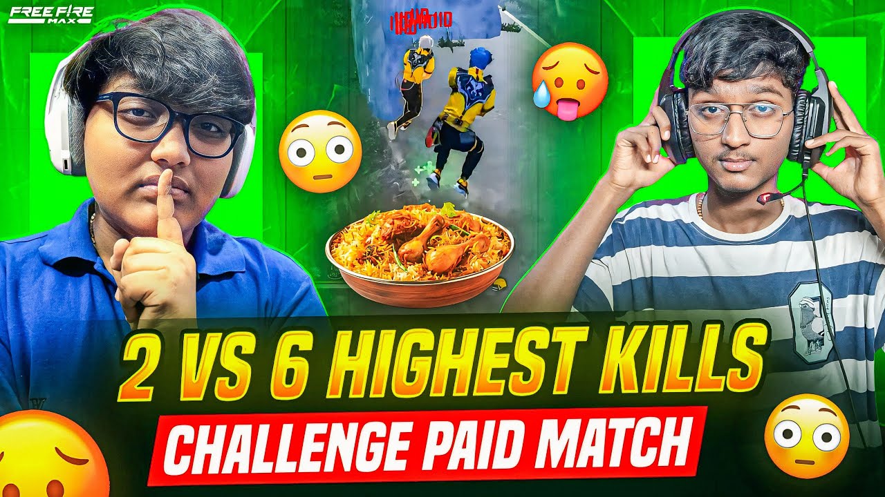 2VS6 HIGHEST KILLS PAID MATCH 😡#freefire #ff #freefireintelugu #gbo