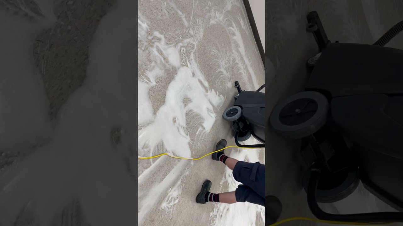 Cleaning Office Floors #stripandwax #floorcleaning #floorfinish #shiny #vct #office #clean #polish