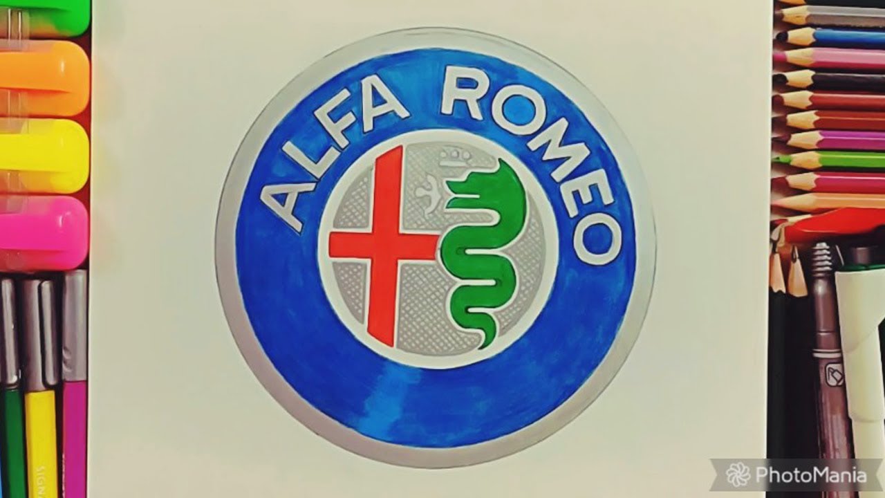 How to Draw the Alfa Romeo Logo - Rabia Drawing Art