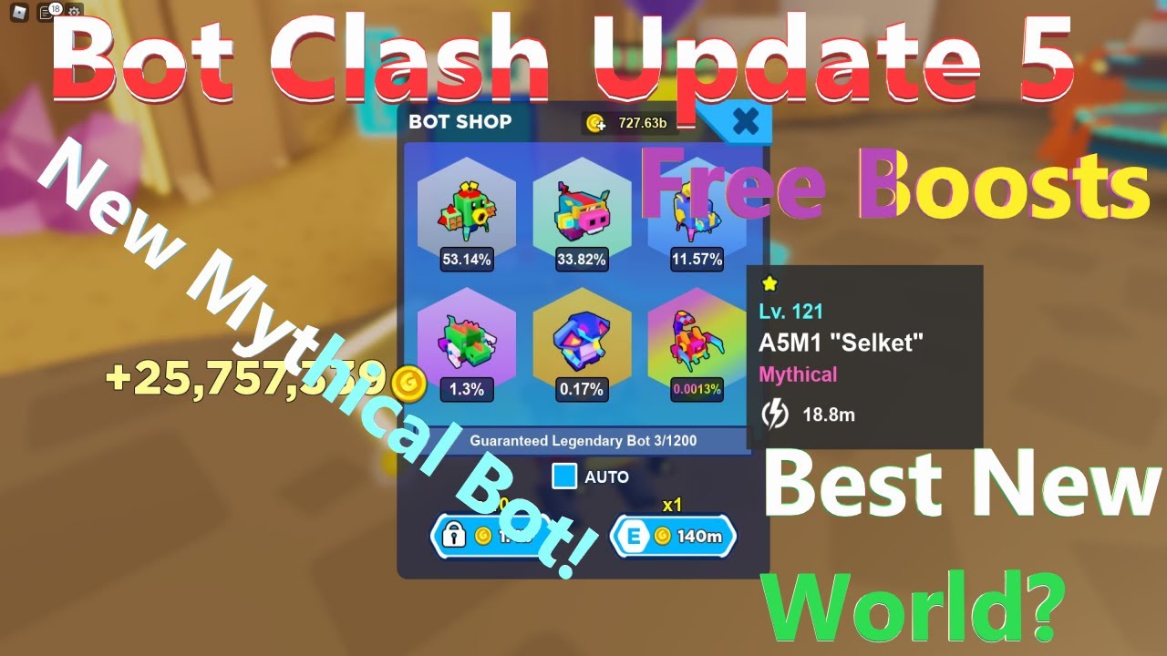 Bot Clash Update 5 New World New Bots Get Boosts For 