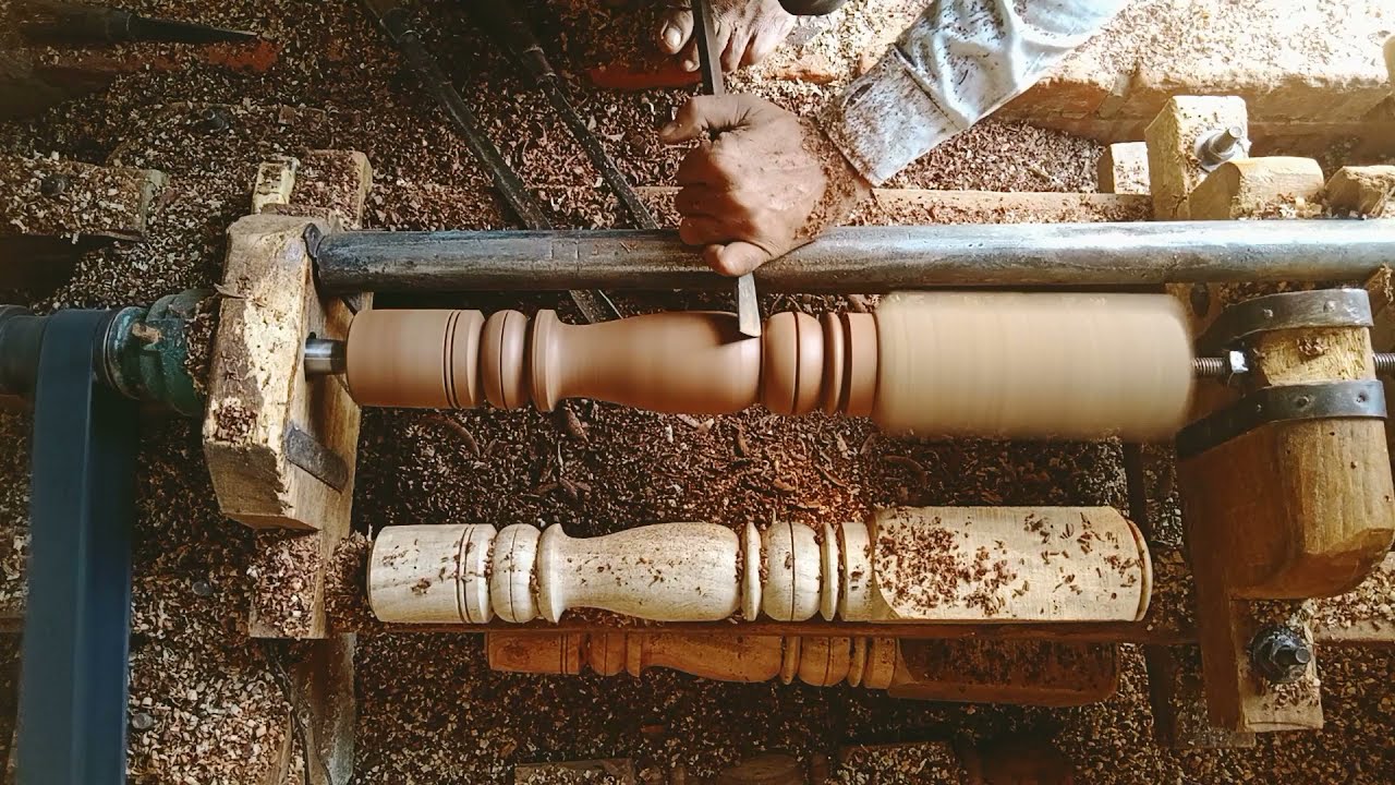 How Cot Legs Turning? खटिया के सुंदर पैर खराद/Cot Leg Design..…….