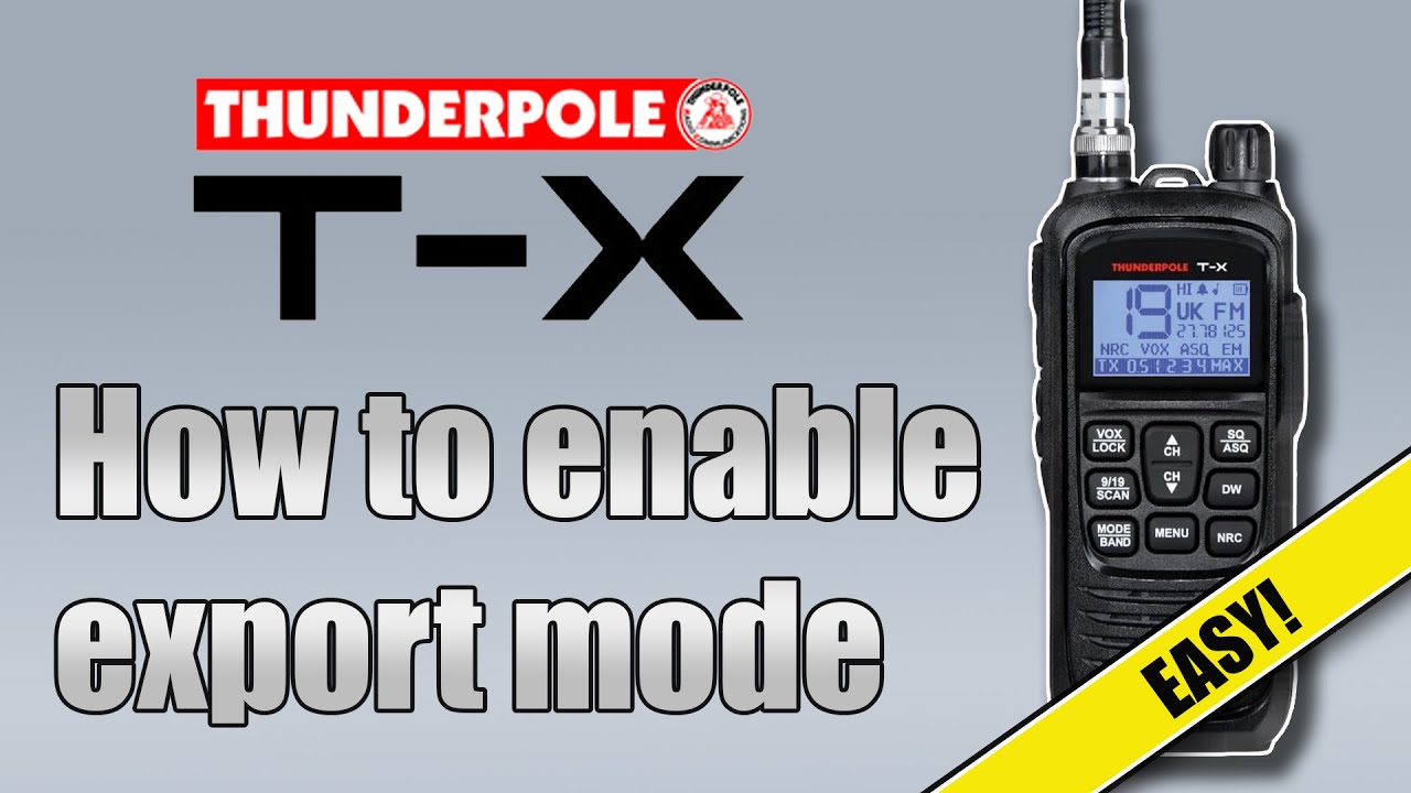 Thunderpole T-X: как включить режим экспорта