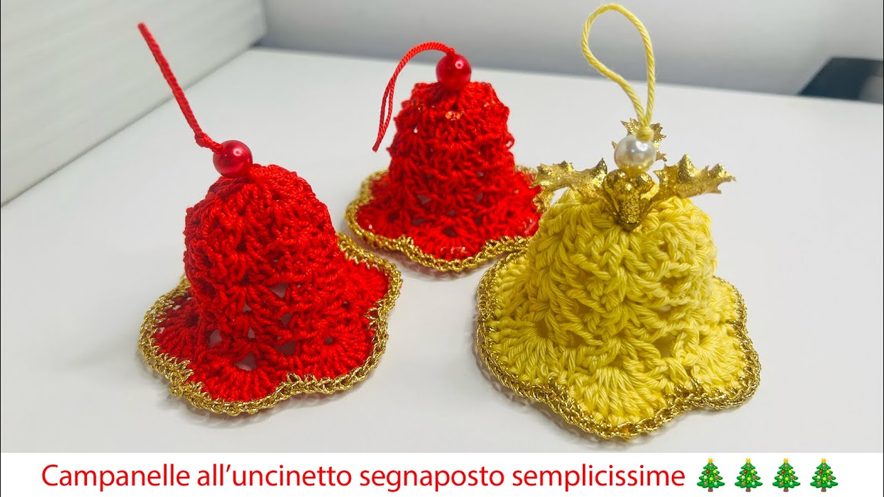 Campanelle all'uncinetto segnaposto semplicissime