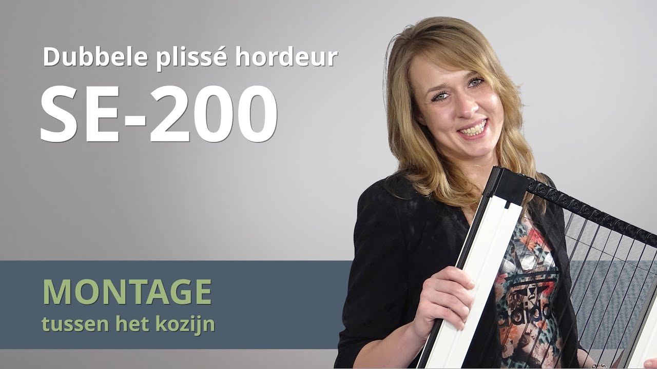 Montage dubbele plissé hordeur tussen het kozijn